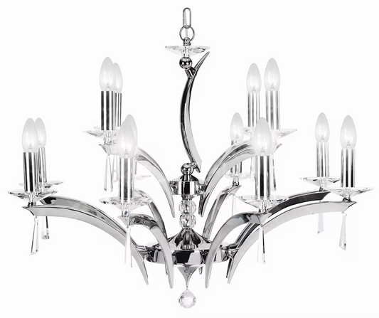 Forum 12-Light Chandelier with Asfour Lead Crystal