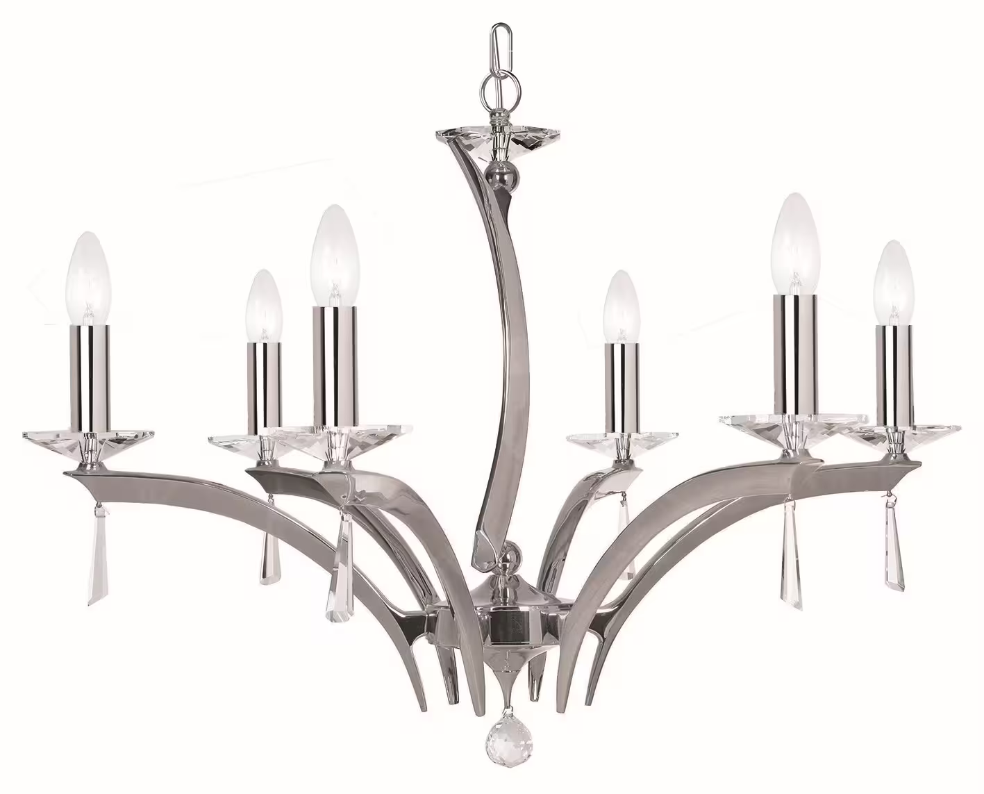 Forum 6-Light Chandelier with Asfour Lead Crystal