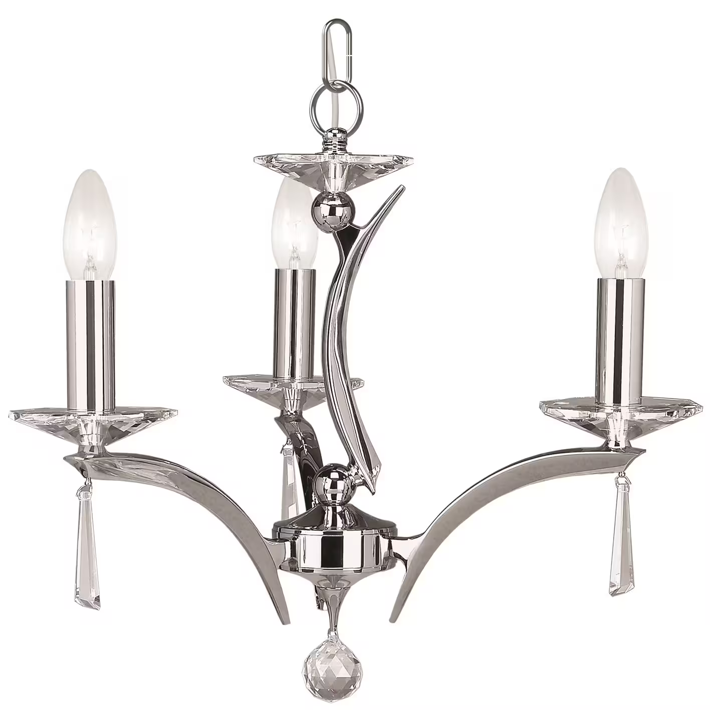 Forum 3-Light Chandelier with Asfour Lead Crystal