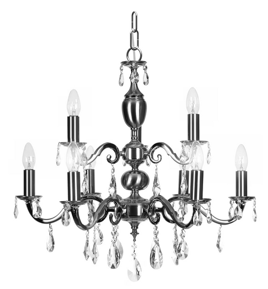 Lorraine 9-Light Chandelier with Asfour Lead Crystal
