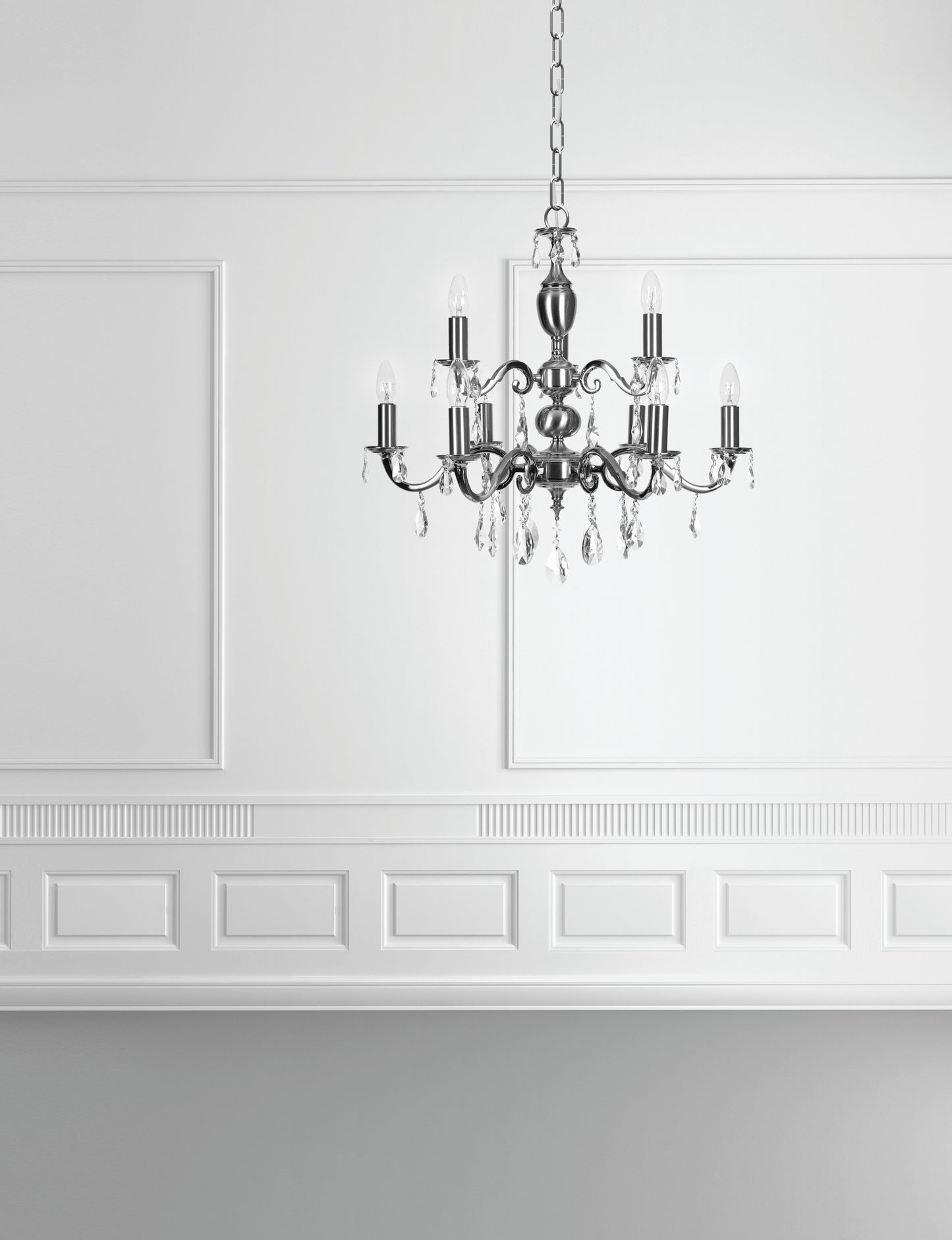 Lorraine 9-Light Chandelier with Asfour Lead Crystal