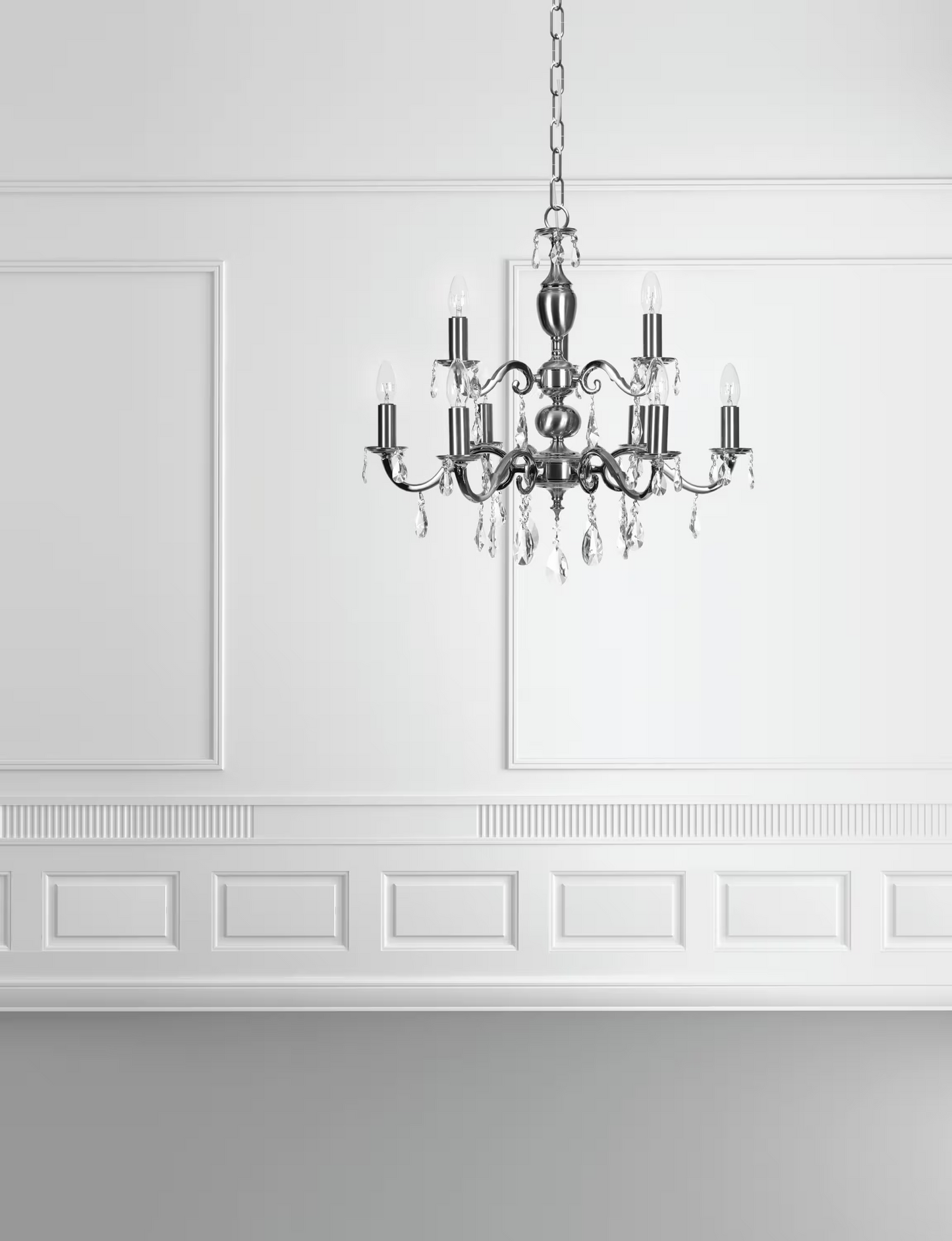 Lorraine 6-Light Chandelier with Asfour Lead Crystal