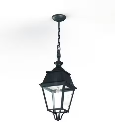 Avenue 4 Model 4 Clear Glass E27 Chain Pendant