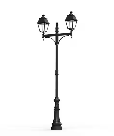 Avenue 4 Large Double Arm Opal Glass Street Lamp