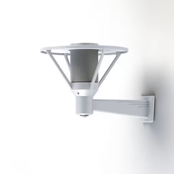 Bermude Frosted Glass Motion Sensor Upwards Wall Bracket with White Reflector