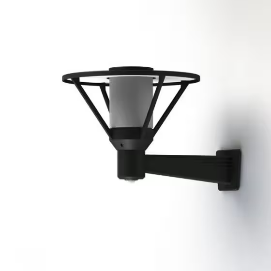 Bermude Frosted Glass Motion Sensor Upwards Wall Bracket with White Reflector