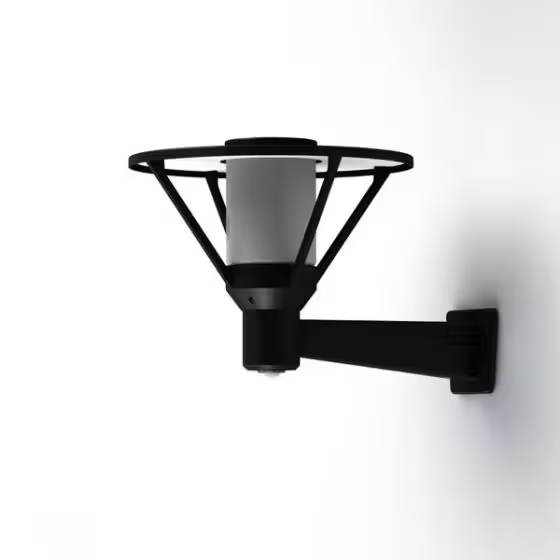 Bermude Frosted Glass Motion Sensor Upwards Wall Bracket with White Reflector
