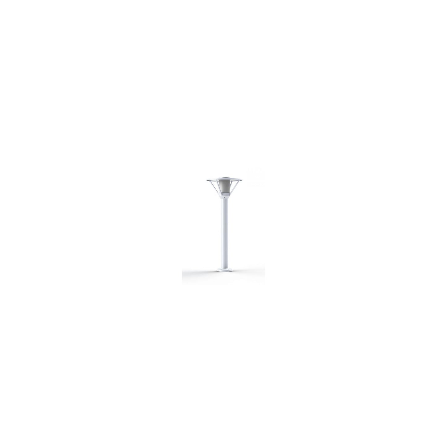Bermude Small Frosted Glass Bollard with White Reflector