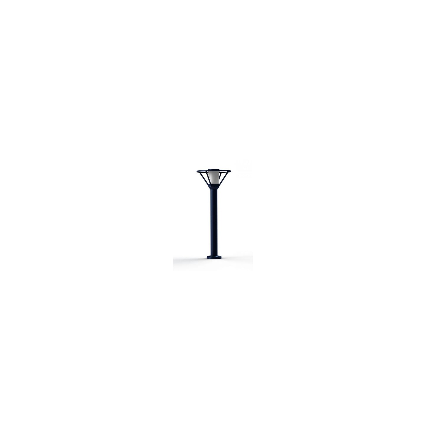 Bermude Small Frosted Glass Bollard with White Reflector