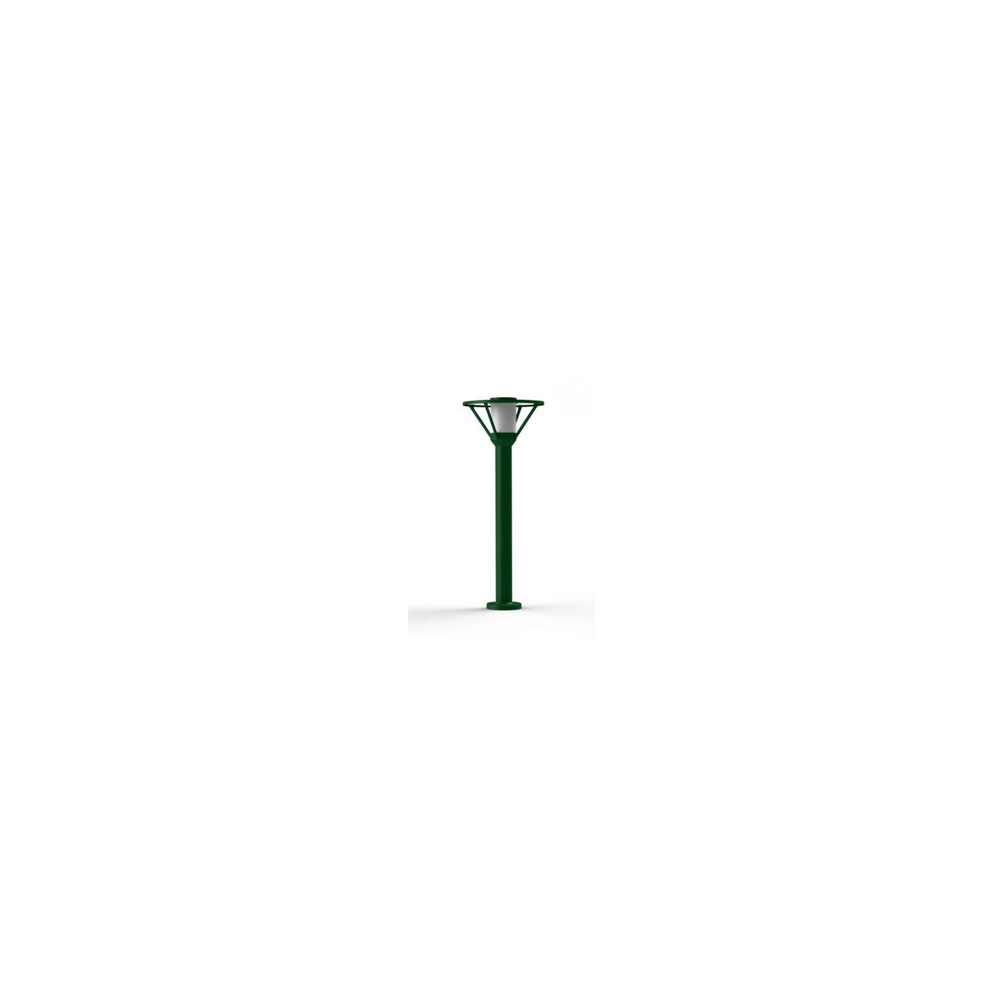 Bermude Small Frosted Glass Bollard with White Reflector