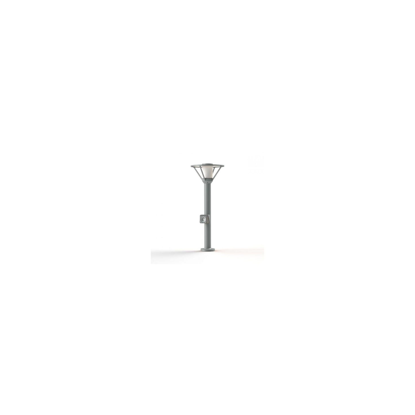 Bermude Small Frosted Glass Socket Bollard with White Reflector