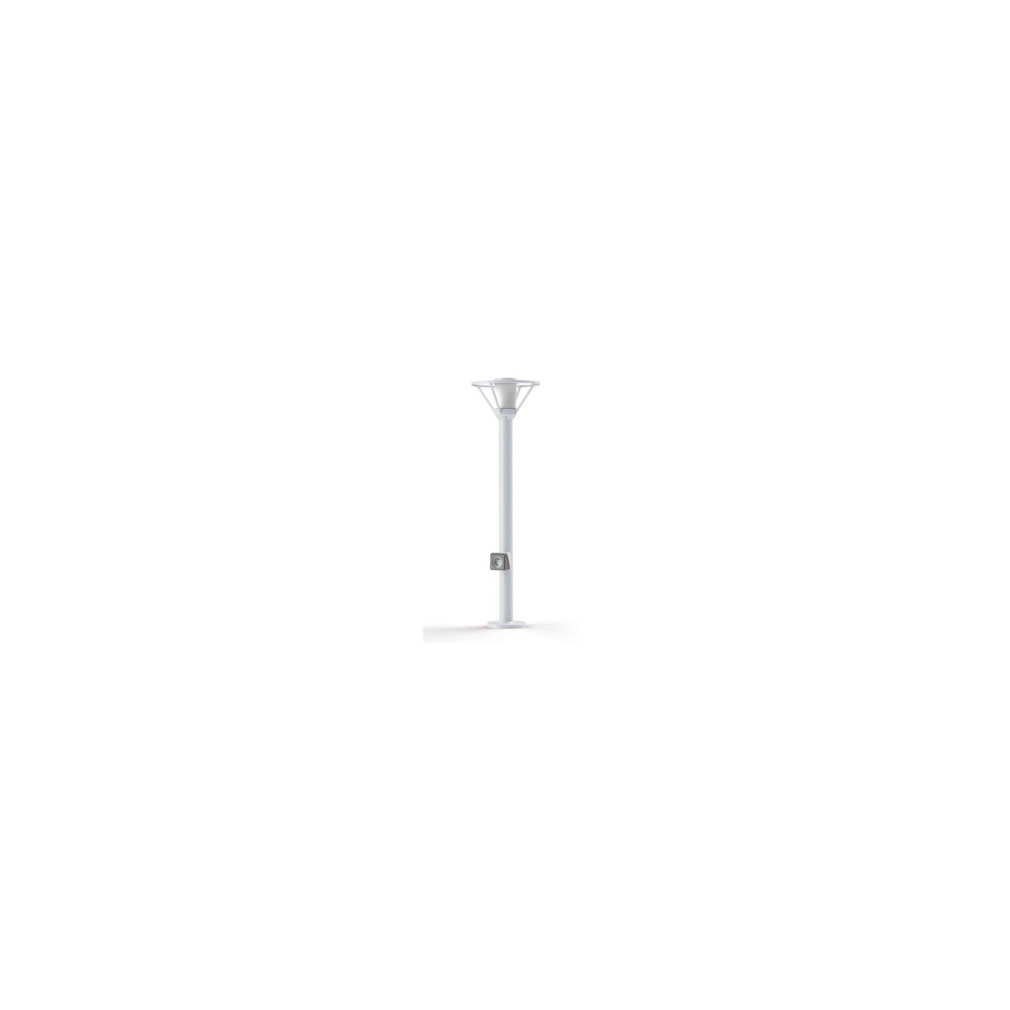 Bermude Large Frosted Glass Socket Bollard with White Reflector