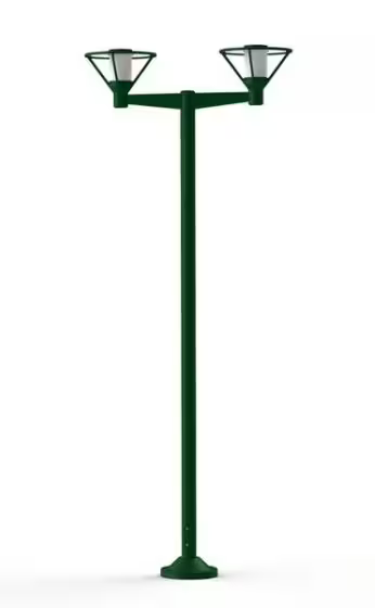 Bermude Large Double Arm Frosted Glass Lamp Post