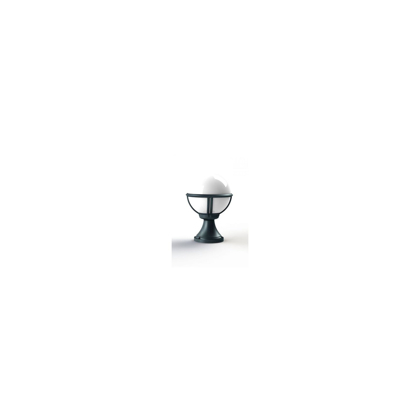 Boreal Model 6 Opal Glass Bollard with Cast Aluminium