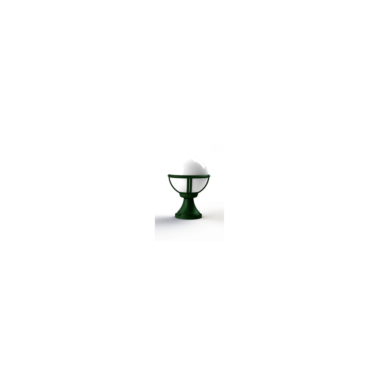 Boreal Model 6 Opal Glass Bollard with Cast Aluminium