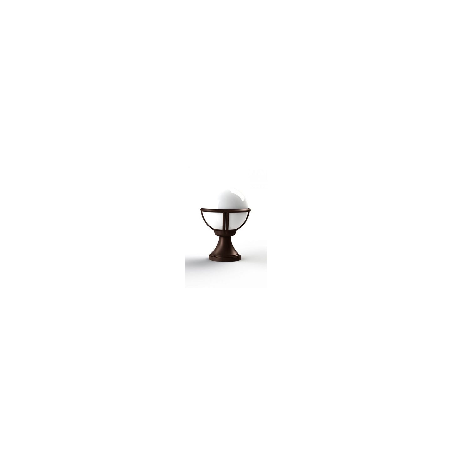 Boreal Model 6 Opal Glass Bollard with Cast Aluminium