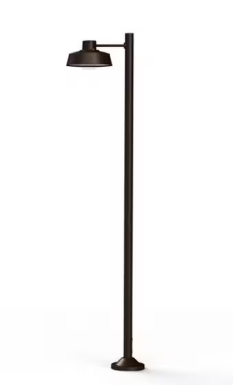 Faktory Model 5 Large Single Arm Clear Glass Lamp Post