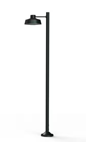 Faktory Model 5 Large Single Arm Clear Glass Lamp Post