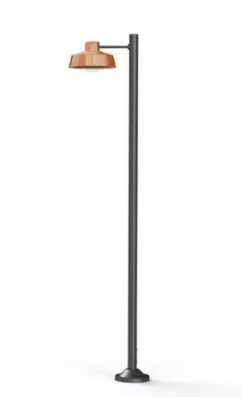 Faktory Model 5 Large Single Arm Clear Glass Lamp Post