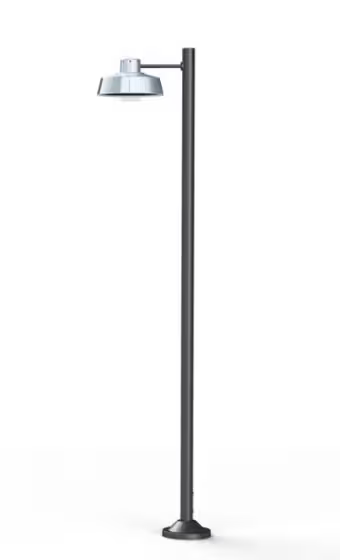 Faktory Model 5 Large Single Arm Clear Glass Lamp Post