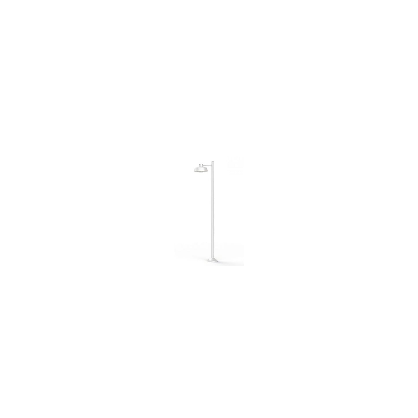 Faktory Model 5 Large Single Arm Clear Glass Lamp Post with Industrial Style Shade