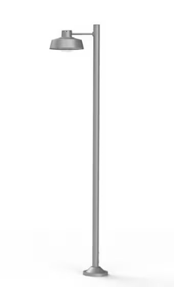 Faktory Model 5 Large Single Arm Clear Glass Lamp Post