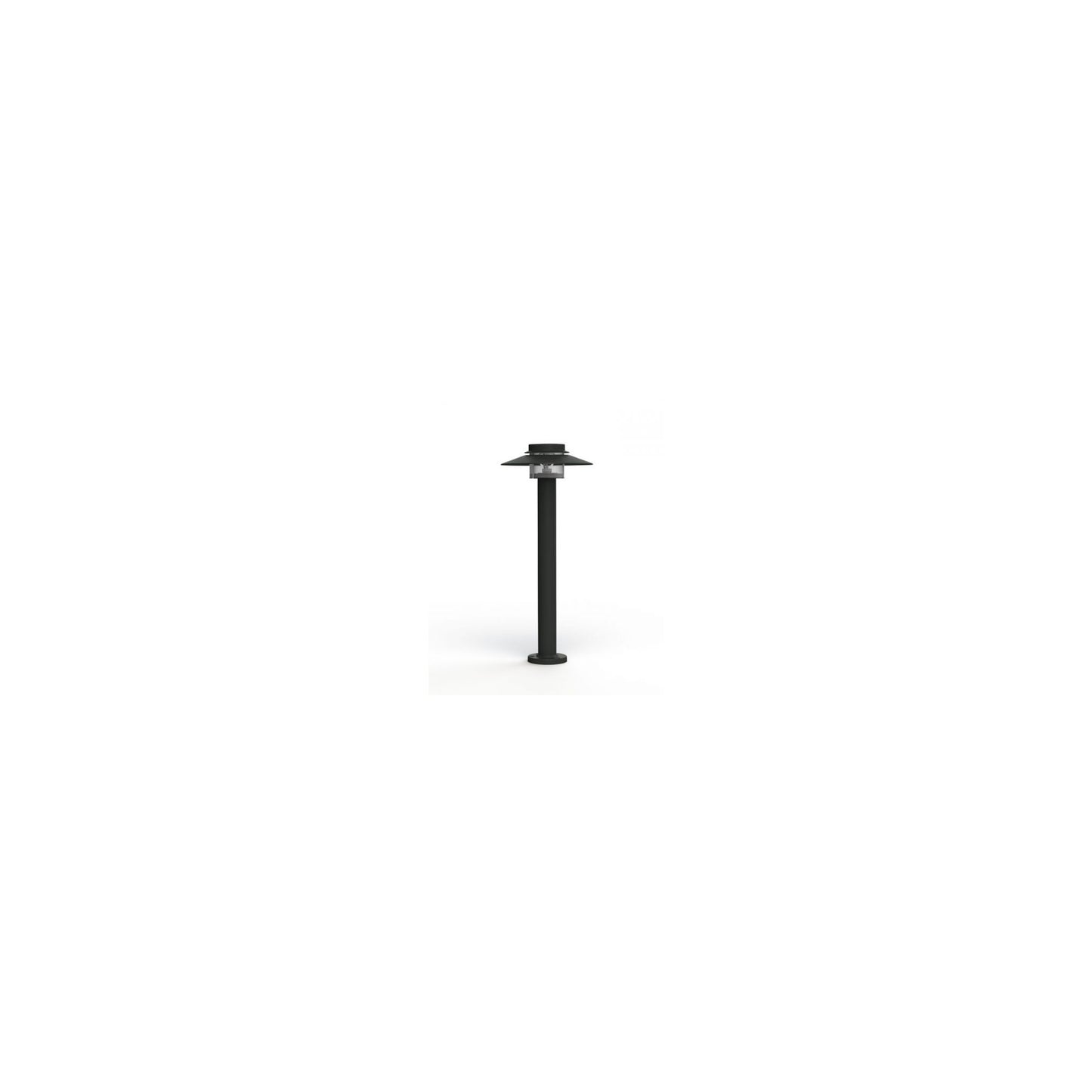 Kerlouan Small Clear Glass Bollard with Polycarbonate Diffuser