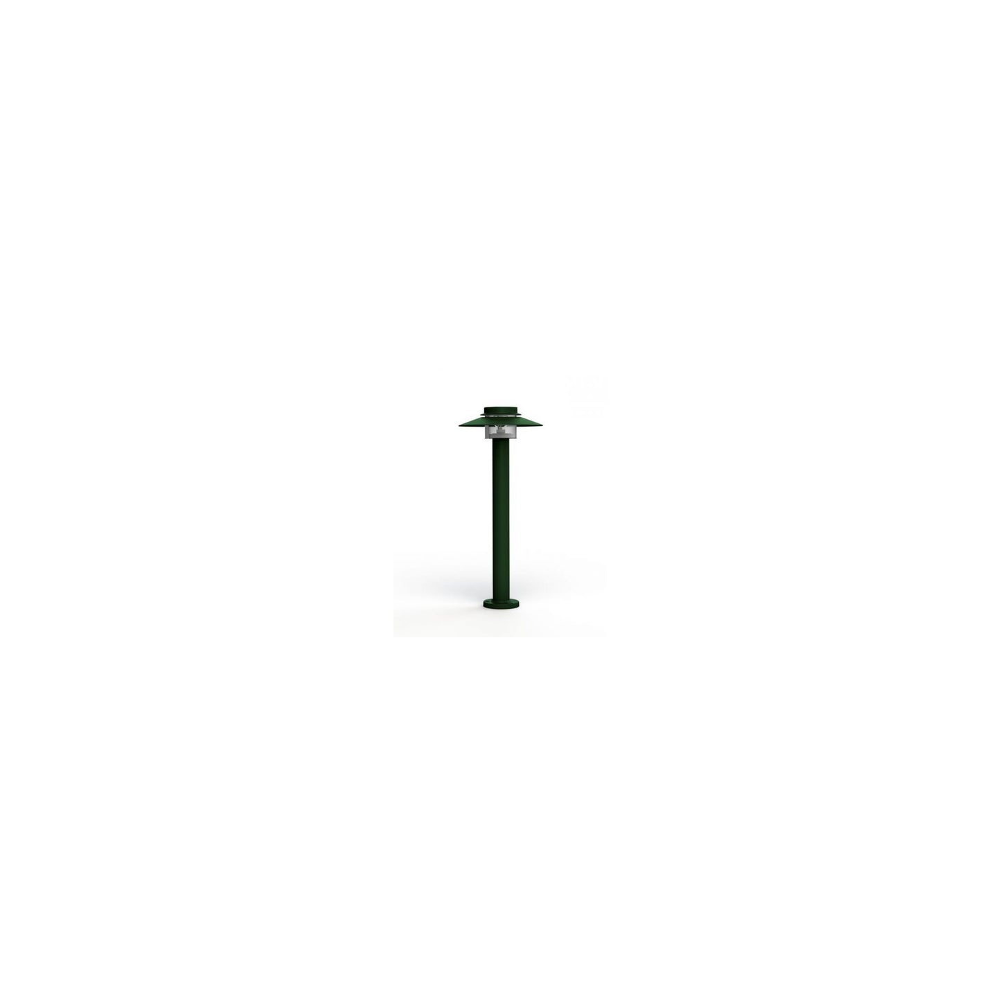 Kerlouan Small Clear Glass Bollard with Polycarbonate Diffuser