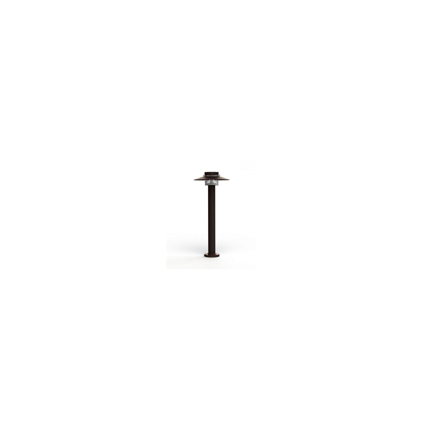 Kerlouan Small Clear Glass Bollard with Polycarbonate Diffuser