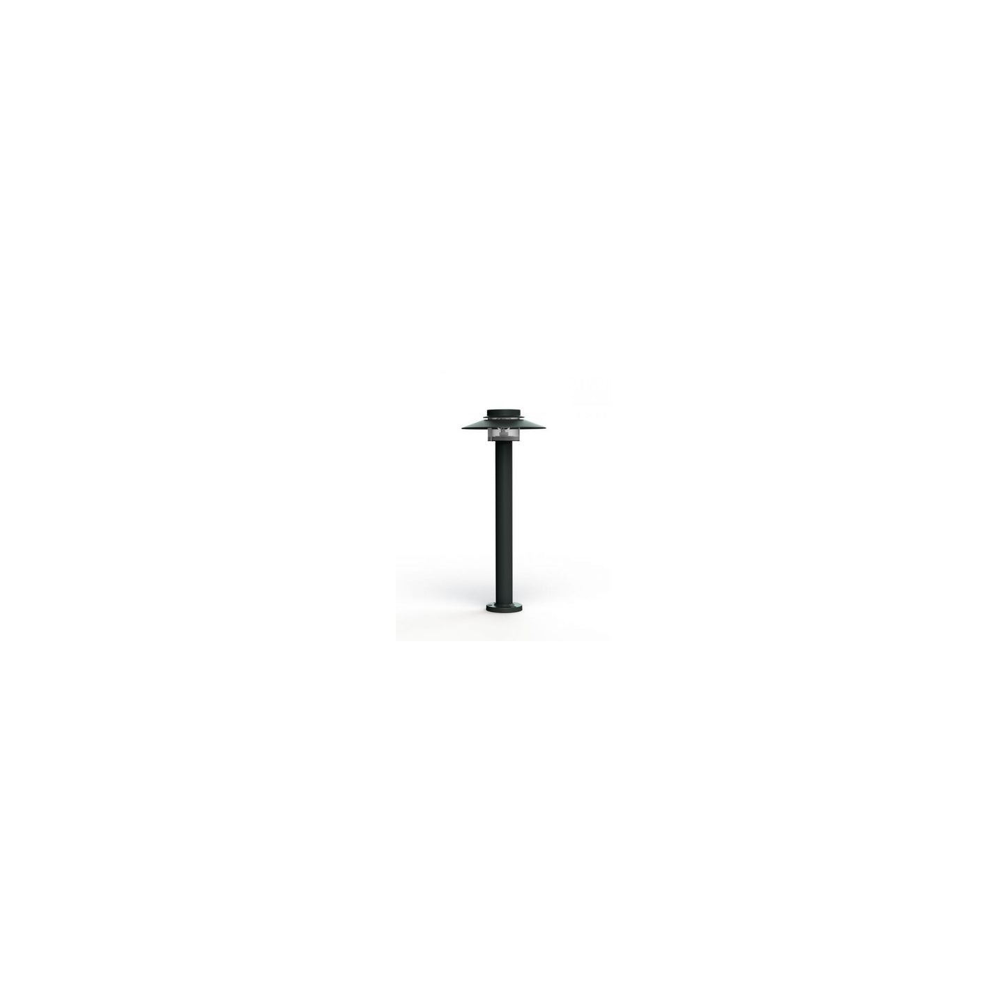 Kerlouan Small Clear Glass Bollard with Polycarbonate Diffuser