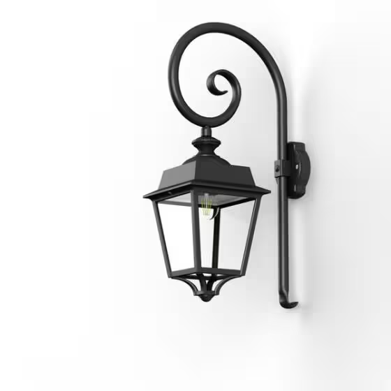 Place des Vosges 1 Evolution Model 5 Clear Glass Swan Neck E27 Wall Bracket