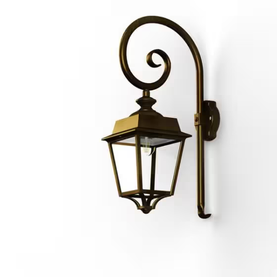 Place des Vosges 1 Evolution Model 5 Clear Glass Swan Neck E27 Wall Bracket