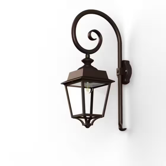 Place des Vosges 1 Evolution Model 5 Clear Glass Swan Neck E27 Wall Bracket
