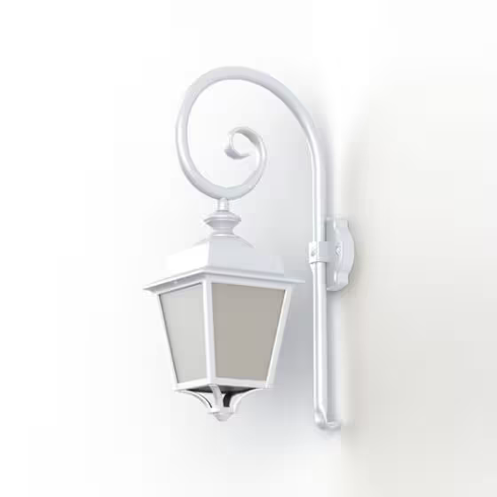Place des Vosges 1 Evolution Model 5 Opal Glass Swan Neck Wall Bracket