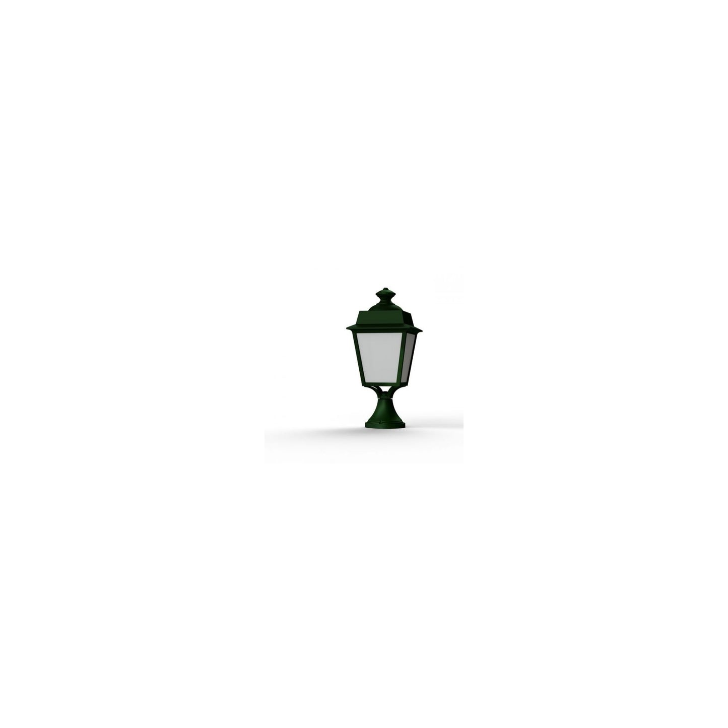 Place des Vosges 1 Evolution Small Opal Glass Pedestal with Four-Sided Lantern