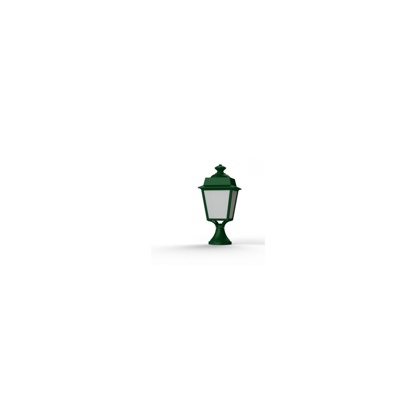 Place des Vosges 1 Evolution Small Opal Glass Pedestal with Four-Sided Lantern