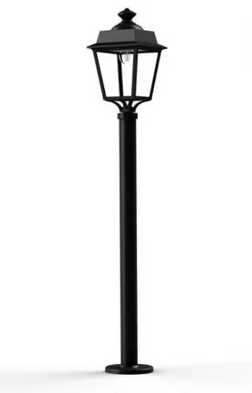 Place des Vosges 1 Evolution Model 9 Clear Glass Lamp Post