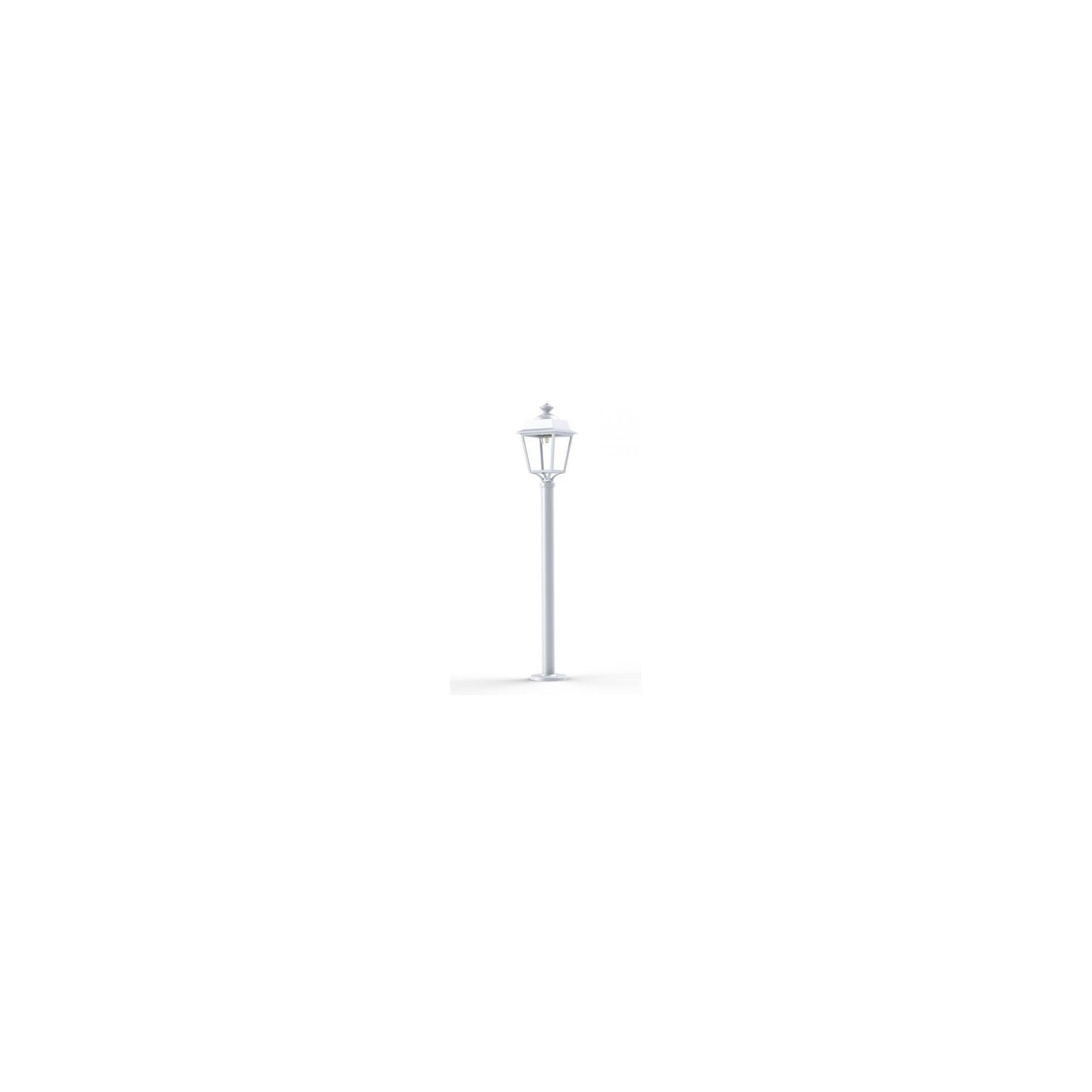 Place des Vosges 1 Evolution Clear Glass Lamp Post with Four-Sided Glass lantern
