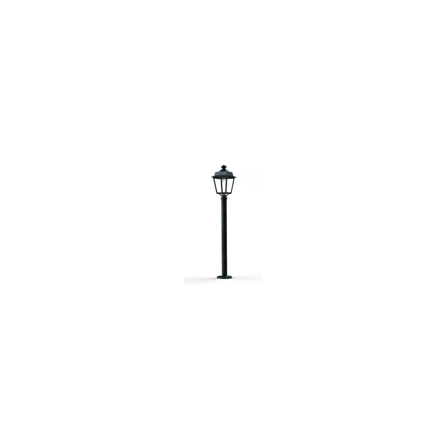 Place des Vosges 1 Evolution Clear Glass Lamp Post with Four-Sided Glass lantern