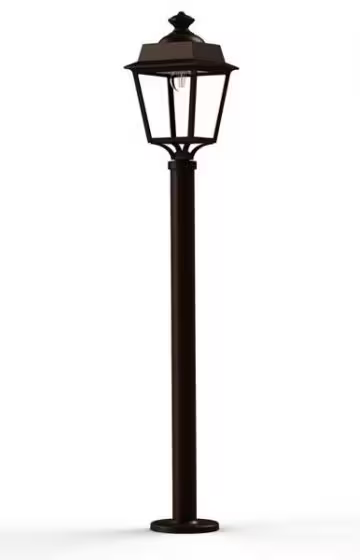 Place des Vosges 1 Evolution Clear Glass Lamp Post