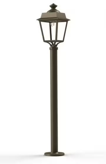 Place des Vosges 1 Evolution Clear Glass Lamp Post