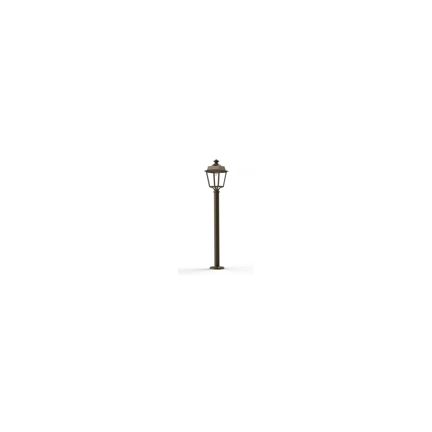 Place des Vosges 1 Evolution Clear Glass Lamp Post with Four-Sided Glass lantern