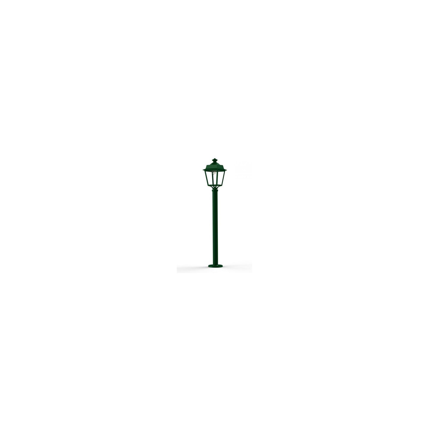Place des Vosges 1 Evolution Clear Glass Lamp Post with Four-Sided Glass lantern