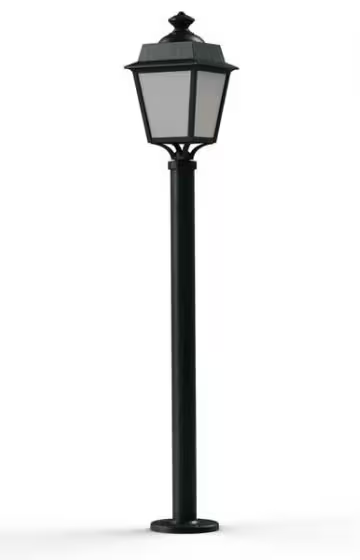 Place des Vosges 1 Evolution Model 9 Large Opal Glass Lamp Post