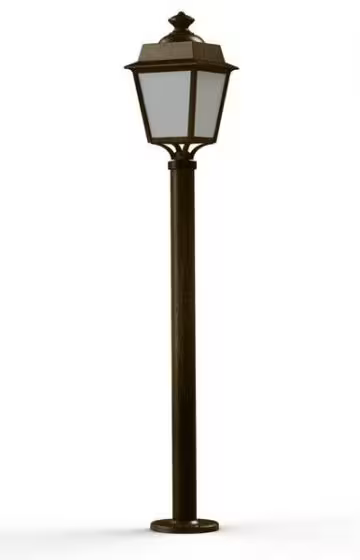Place des Vosges 1 Evolution Model 9 Large Opal Glass Lamp Post