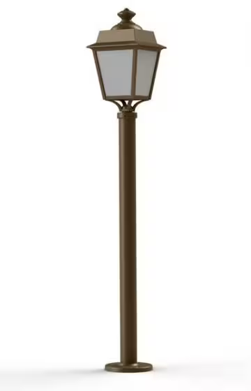 Place des Vosges 1 Evolution Model 9 Large Opal Glass Lamp Post
