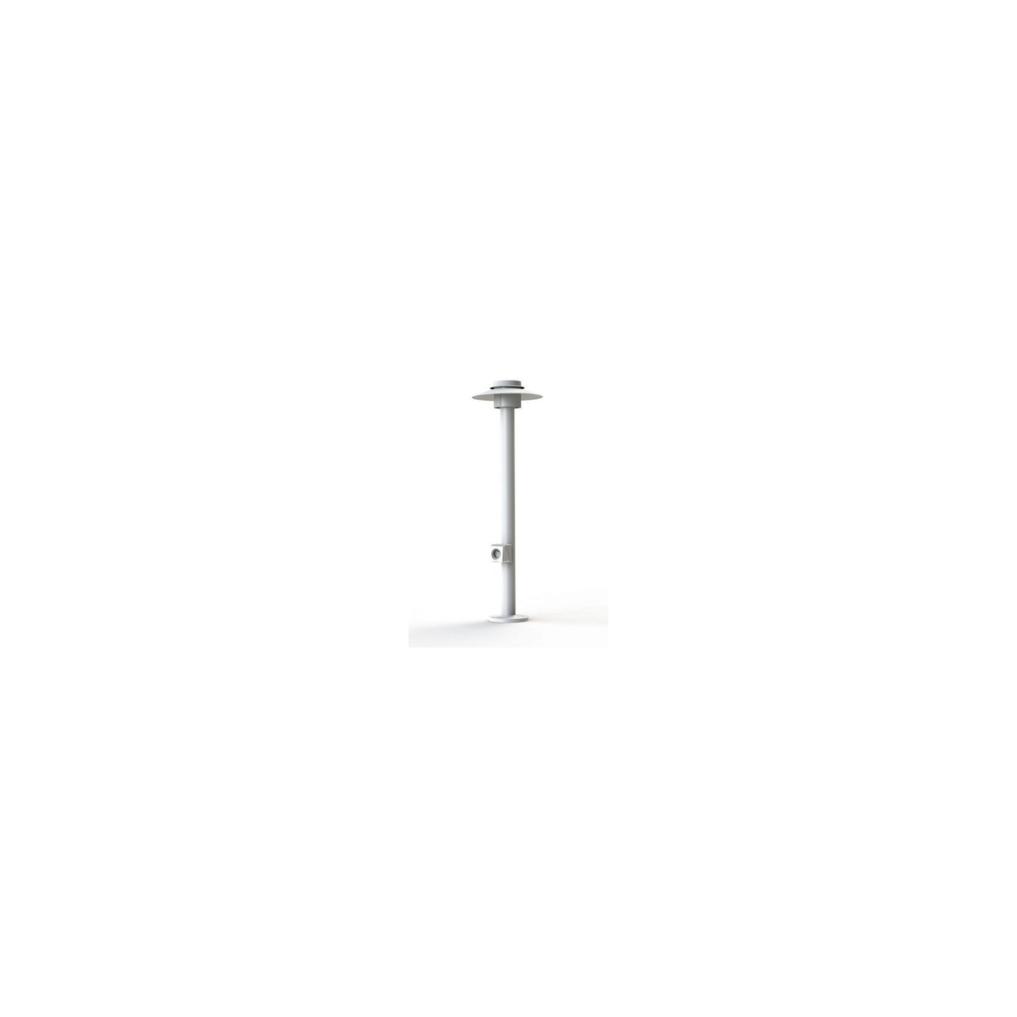 Kerlouan Large Clear Glass Socket Bollard with Polycarbonate Diffuser