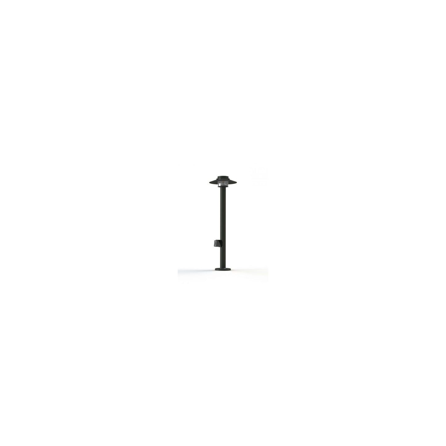 Kerlouan Large Clear Glass Socket Bollard with Polycarbonate Diffuser