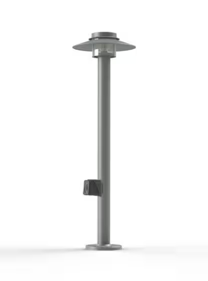 Kerlouan Large Clear Glass Socket Bollard