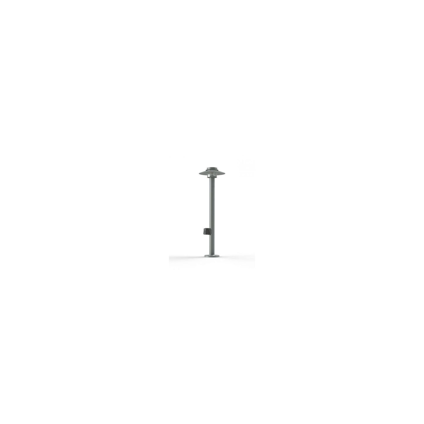 Kerlouan Large Clear Glass Socket Bollard with Polycarbonate Diffuser